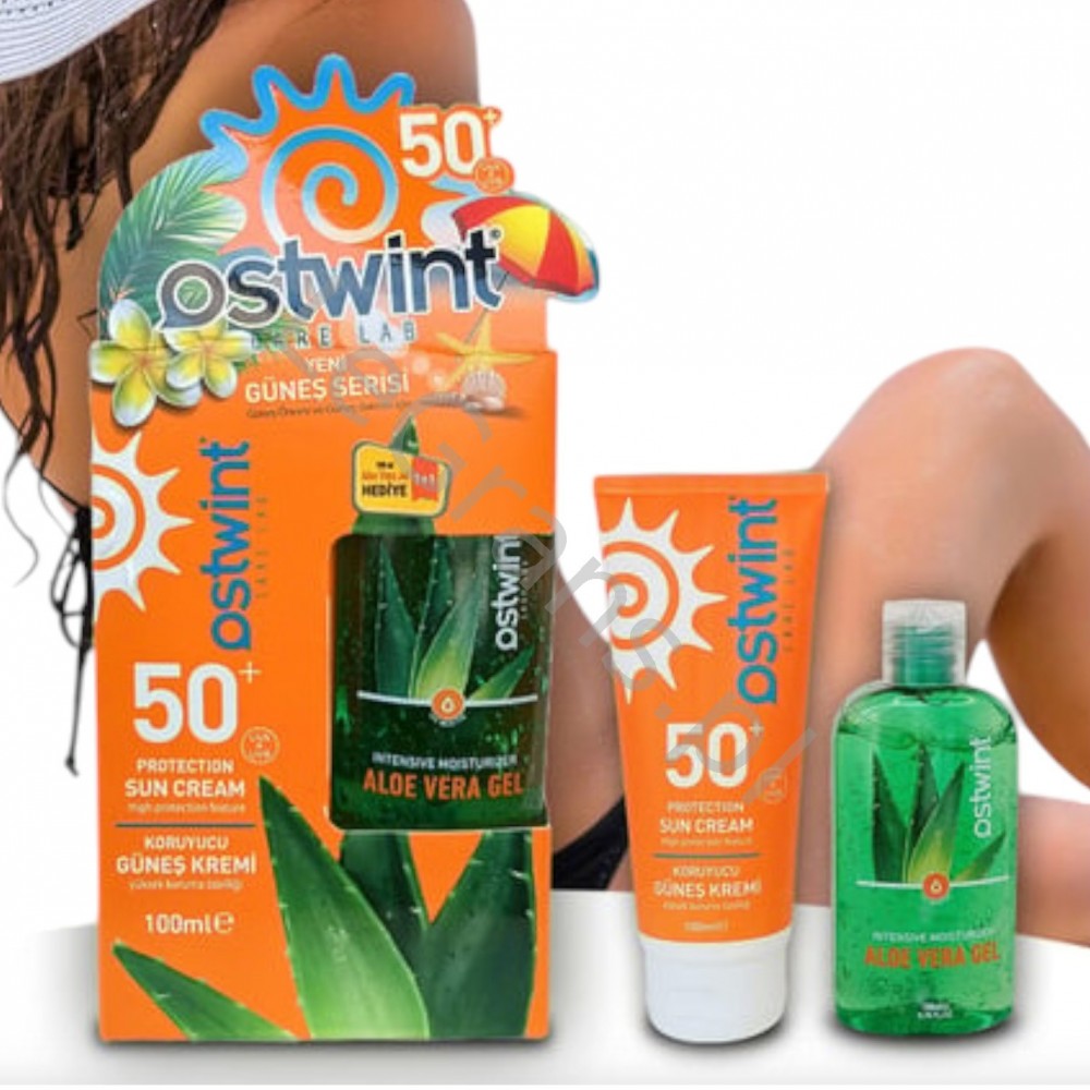 OSTWINT - CARE LAB Set: 50+ Sonnenschutz + Aloe Vera Gel Safires