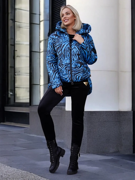 Jacke Zebra Blau von la..mu la..mu