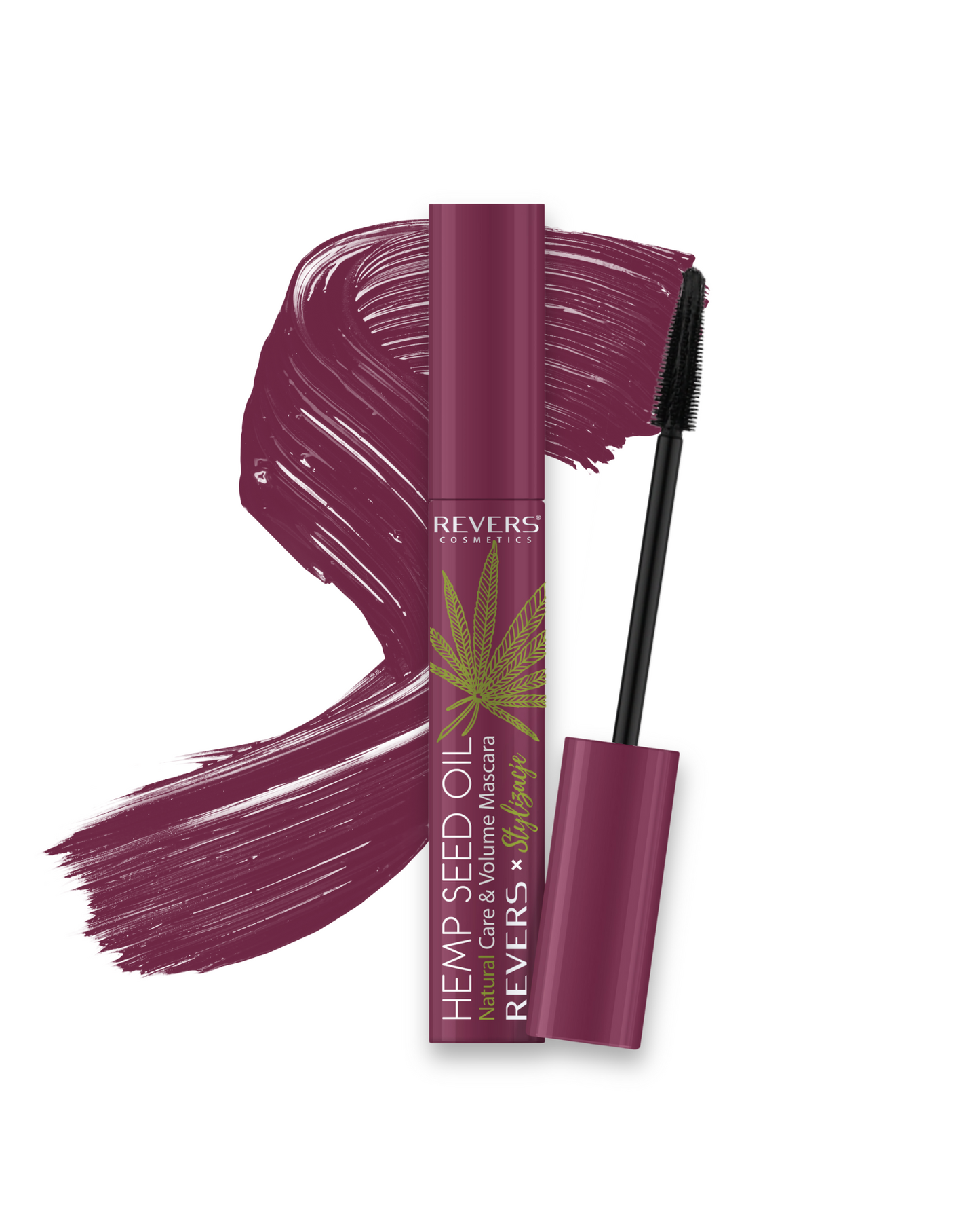 Mascara Burgund Farbe Revers HANFSAMENÖL & CBD 10ml Revers