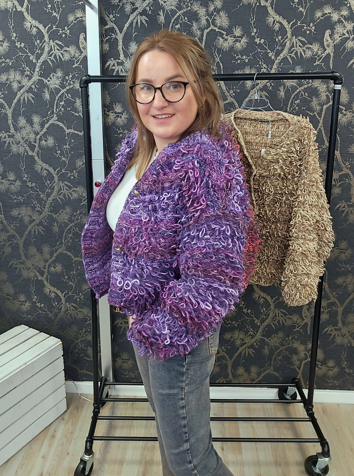 Cardigan Kaktus Multicolor Minouu Jacke violett Minouu