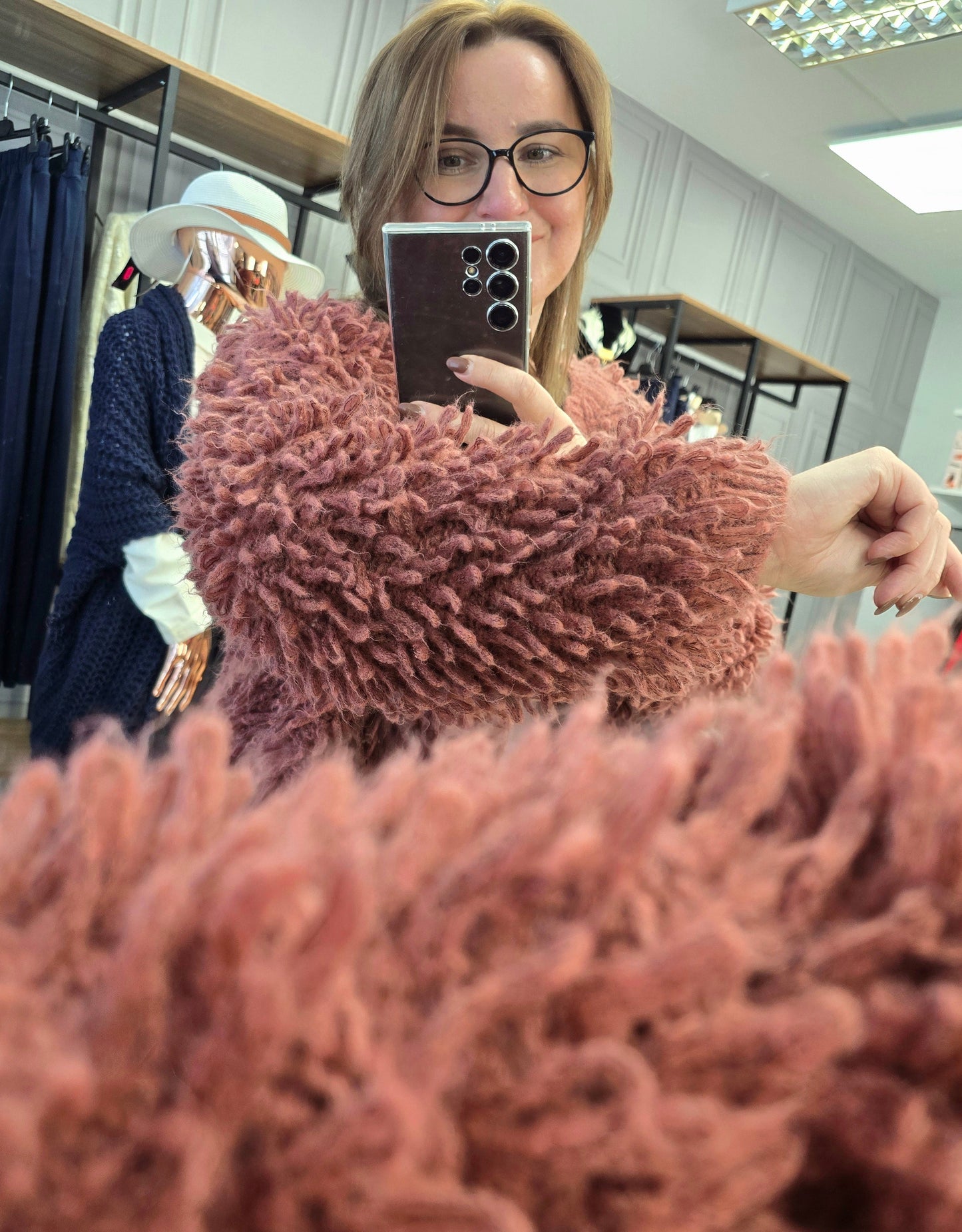 Cardigan Jacke LAMA von Minouu Lang terakotta Minouu