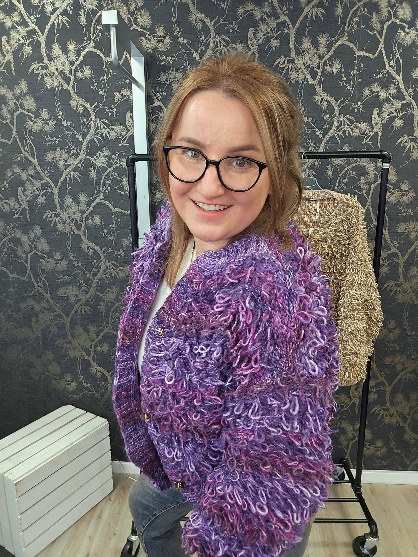 Cardigan Kaktus Multicolor Minouu Jacke violett Minouu