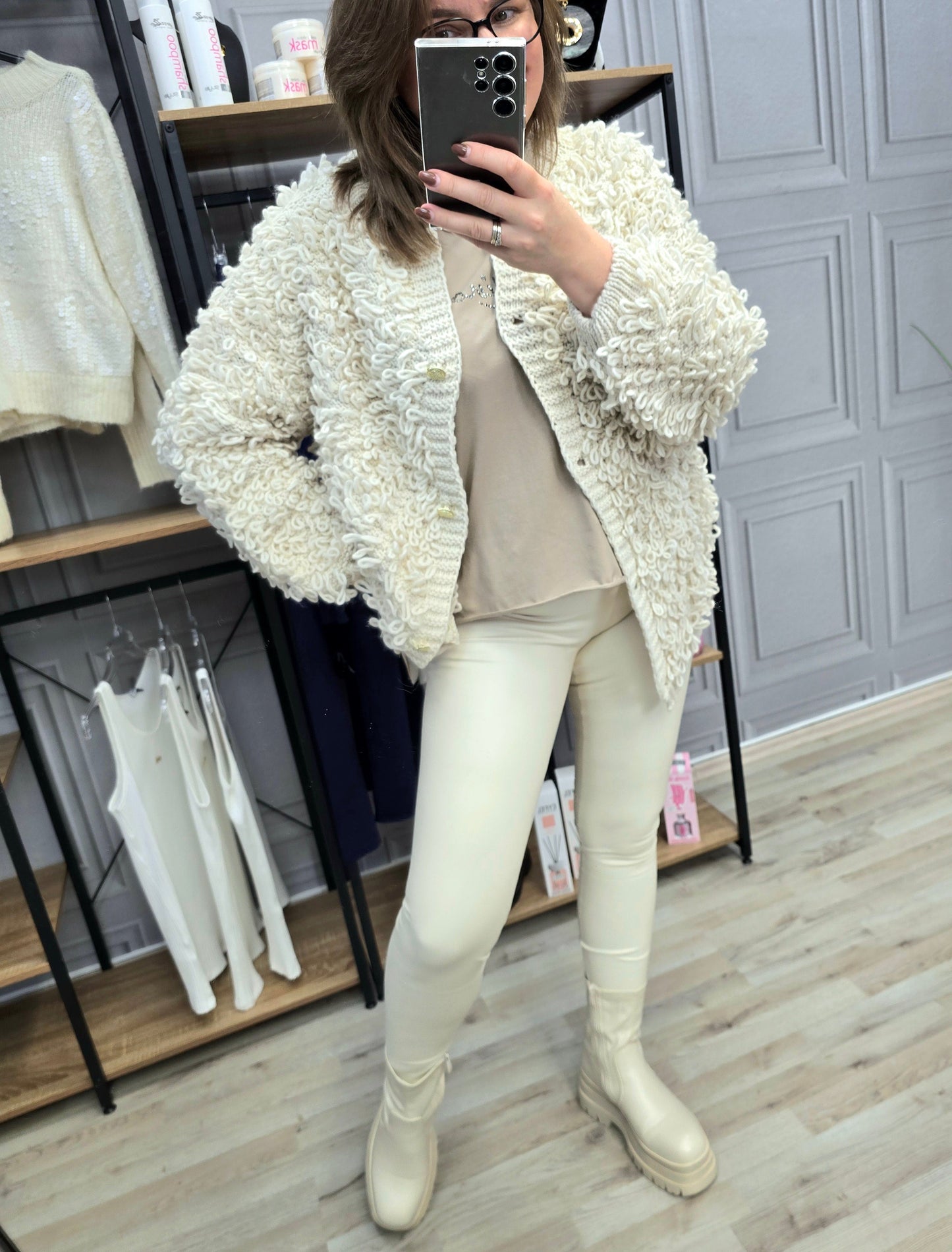 Cardigan Kaktus Minouu Jacke creme Minouu