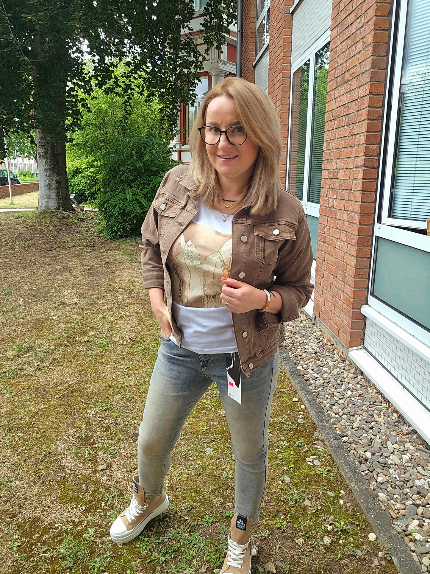 Jeans Jacke Cappuccino Ramoneska