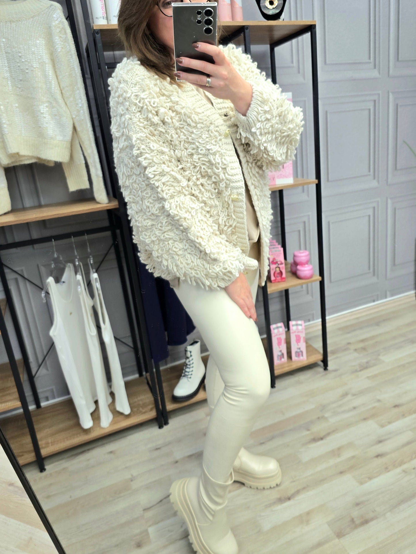 Cardigan Kaktus Minouu Jacke creme Minouu