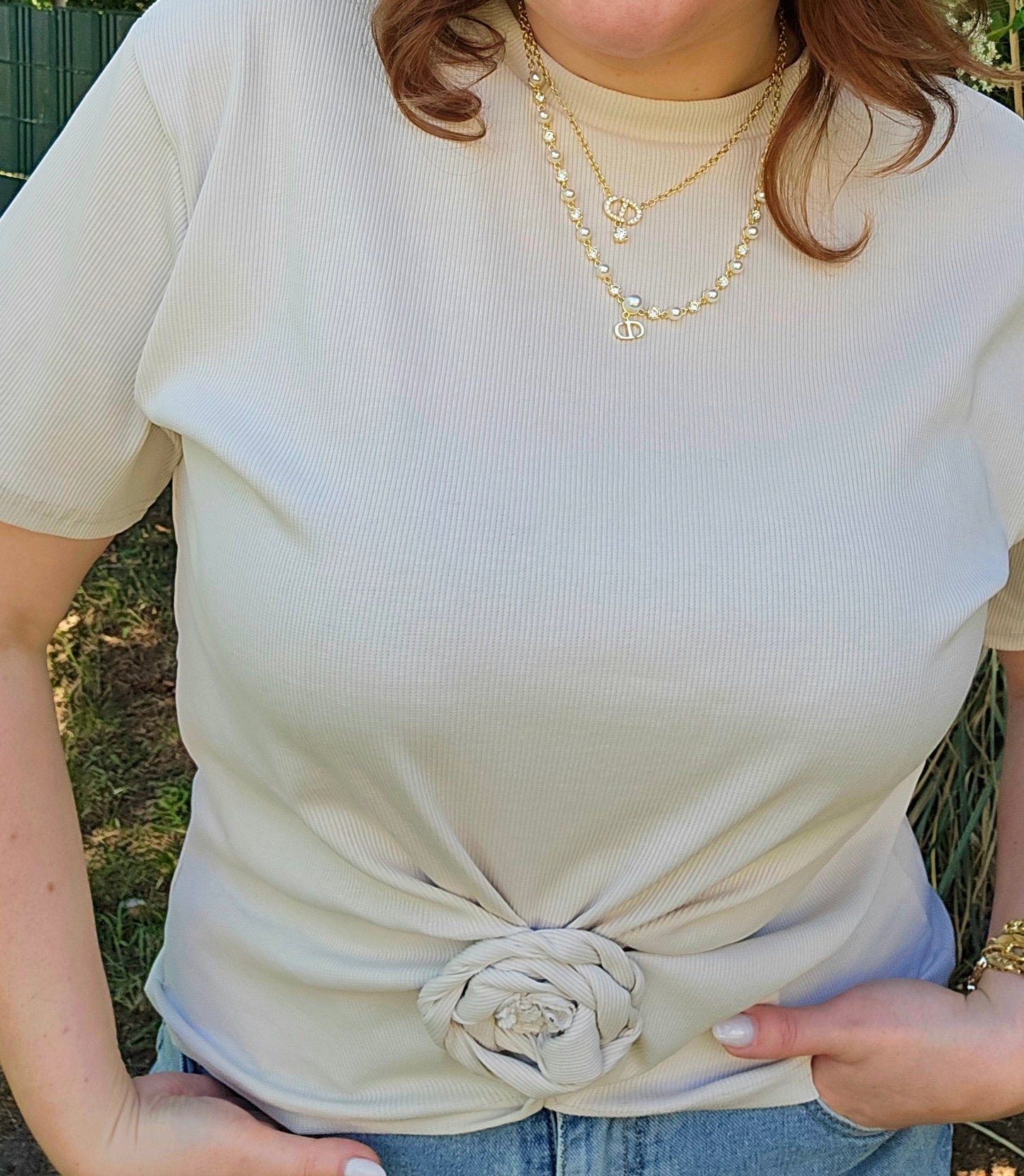 ROSE Bluse hell beige la..mu Ramoneska