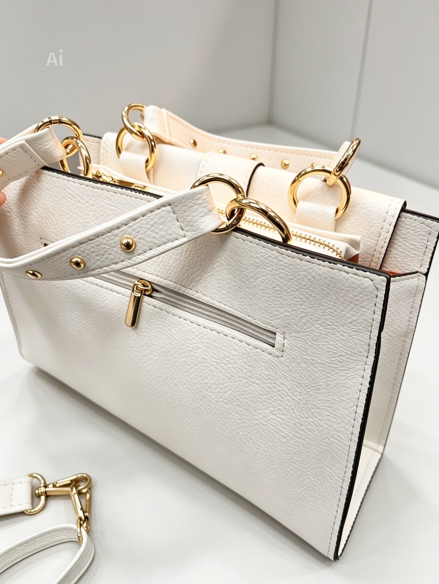 Massimo Contti mini Koffer Tasche weiß Massimocontti