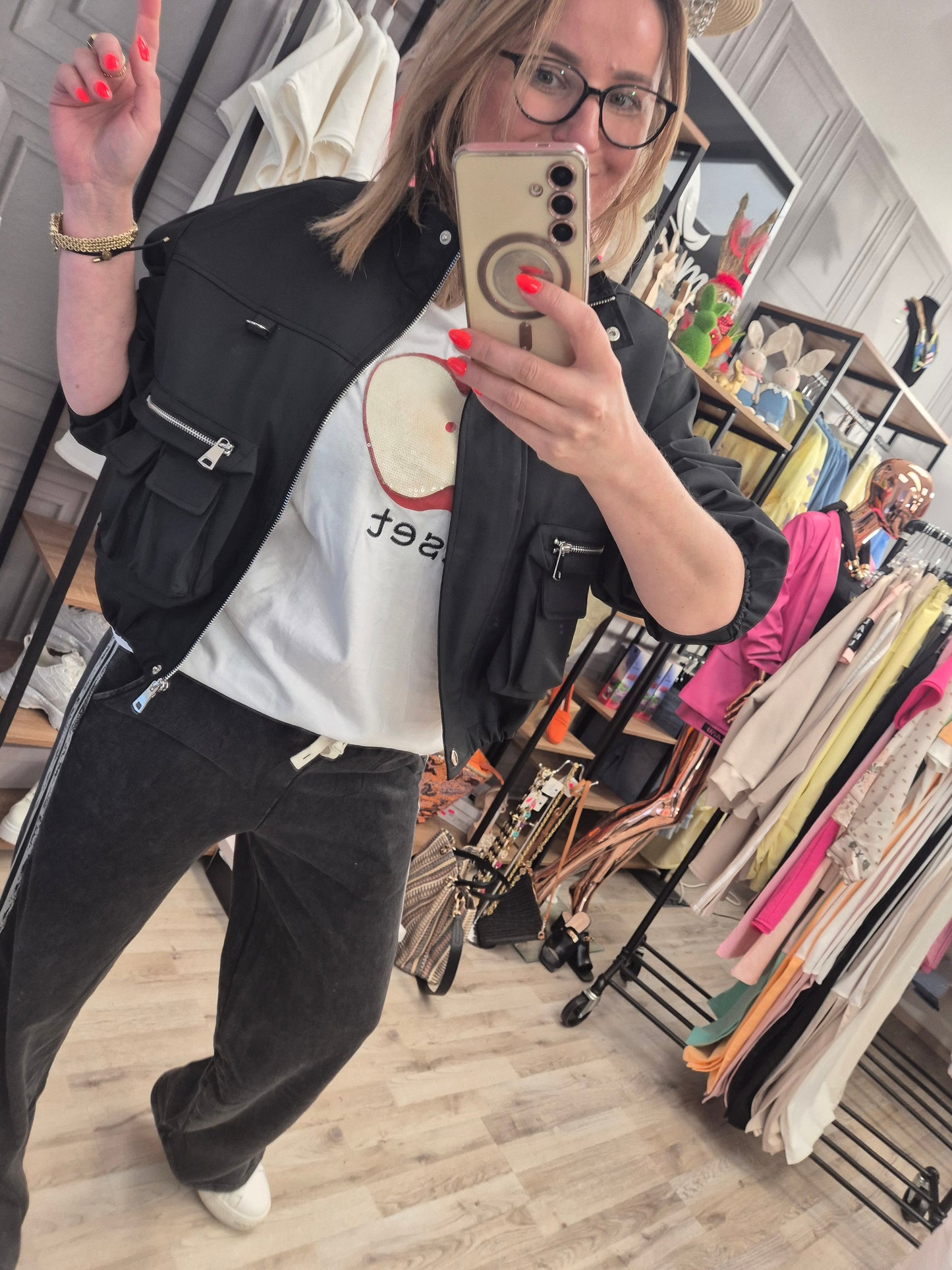 Bomber Jacke oversized Ramoneska