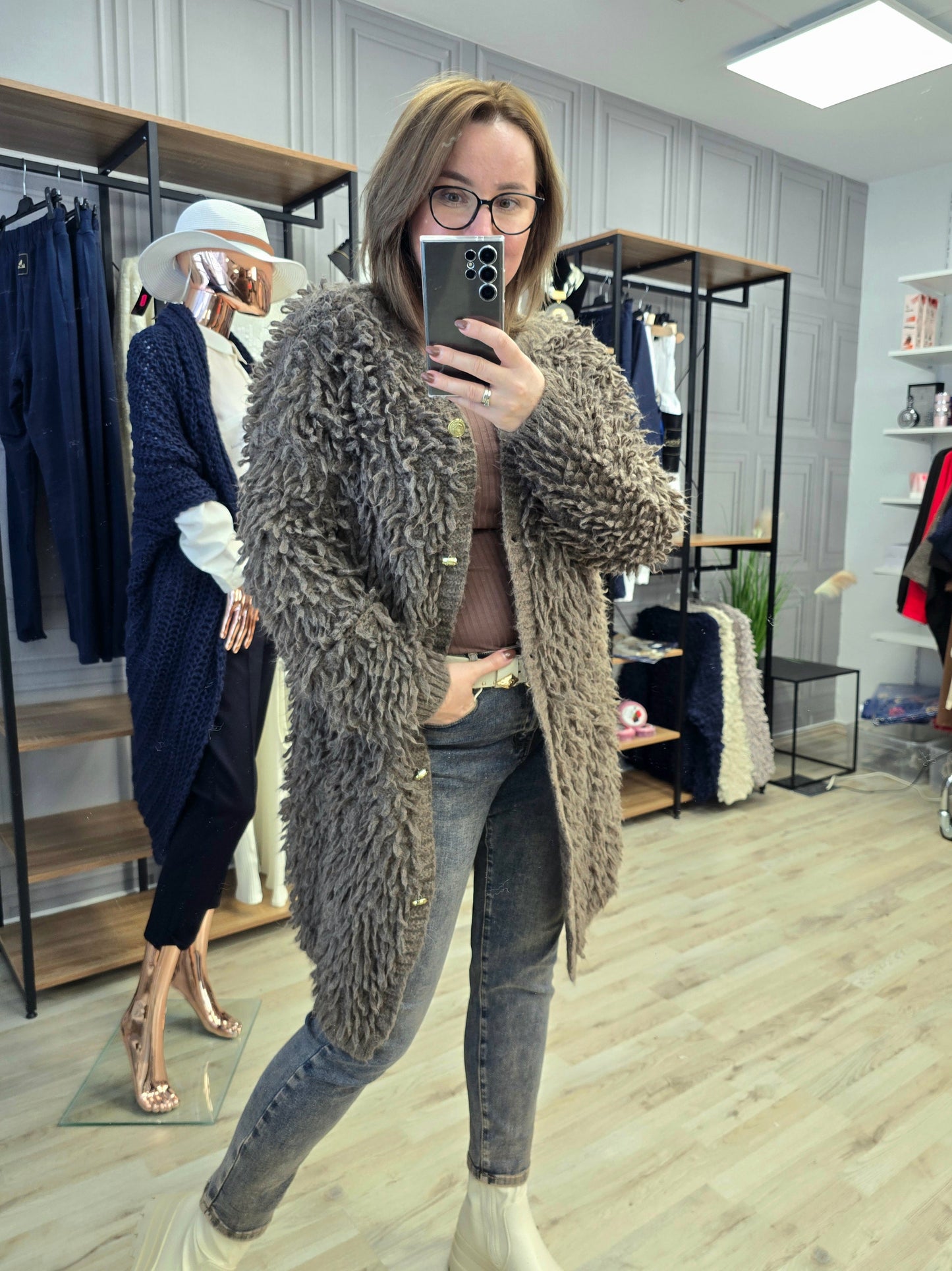 Cardigan Jacke LAMA von Minouu Midi Fango Minouu