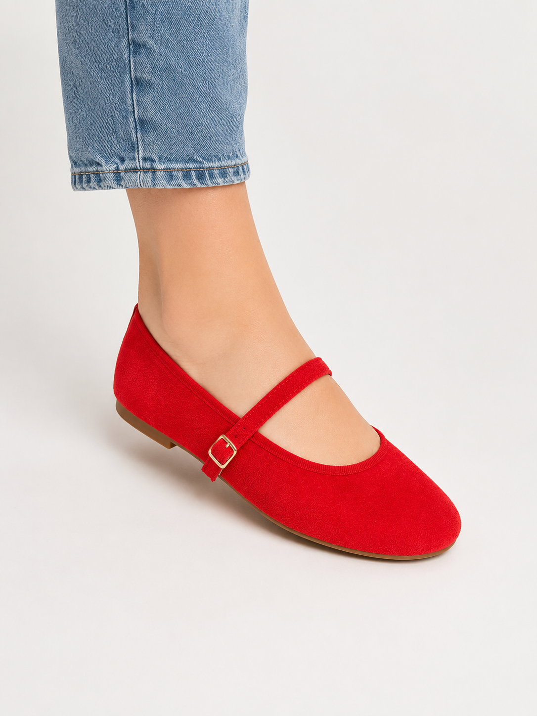 Ballerina "Luna" – Rot Halbschuhe Ramoneska