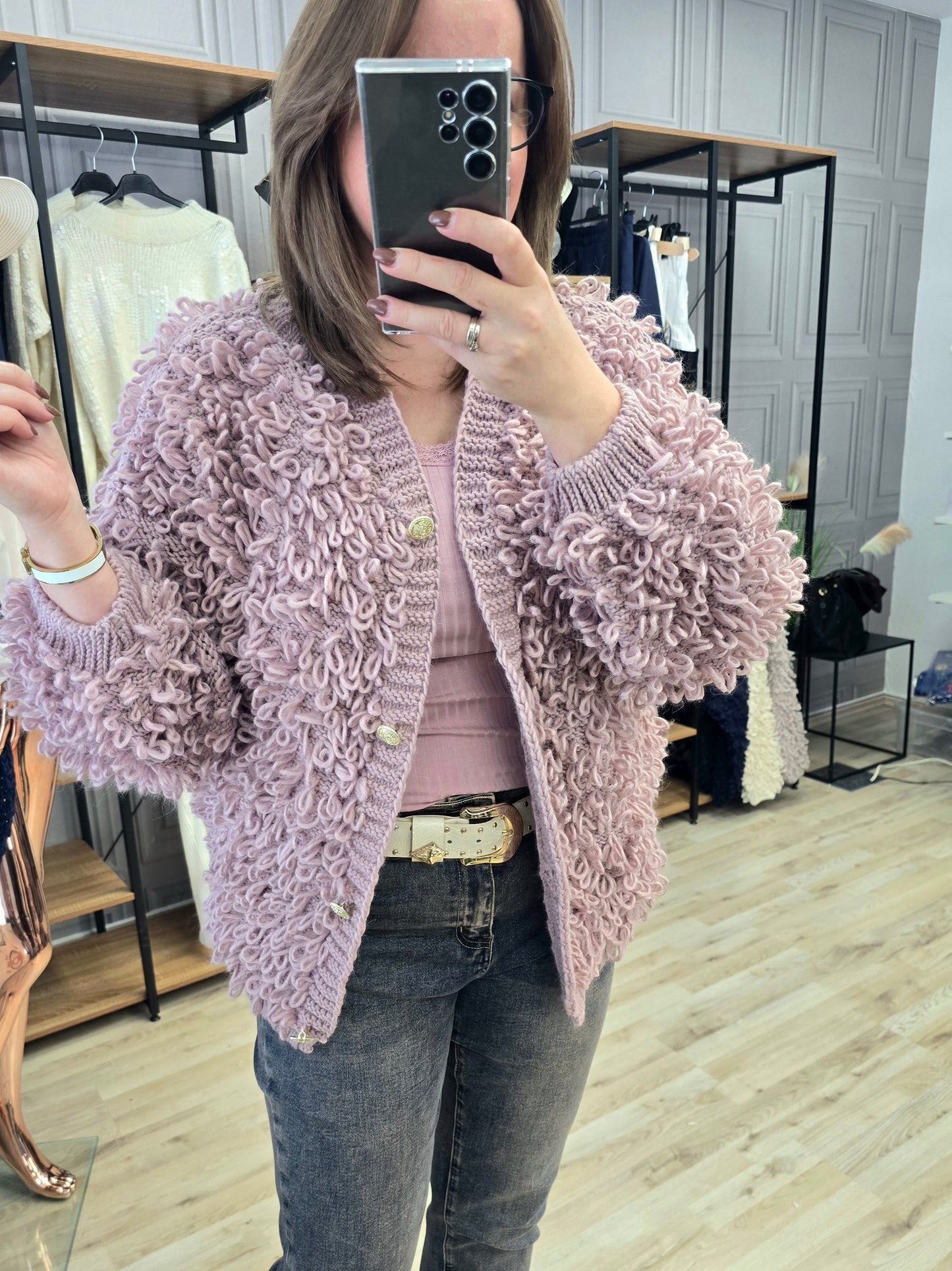 Cardigan Kaktus Minouu Jacke puderrosa Minouu