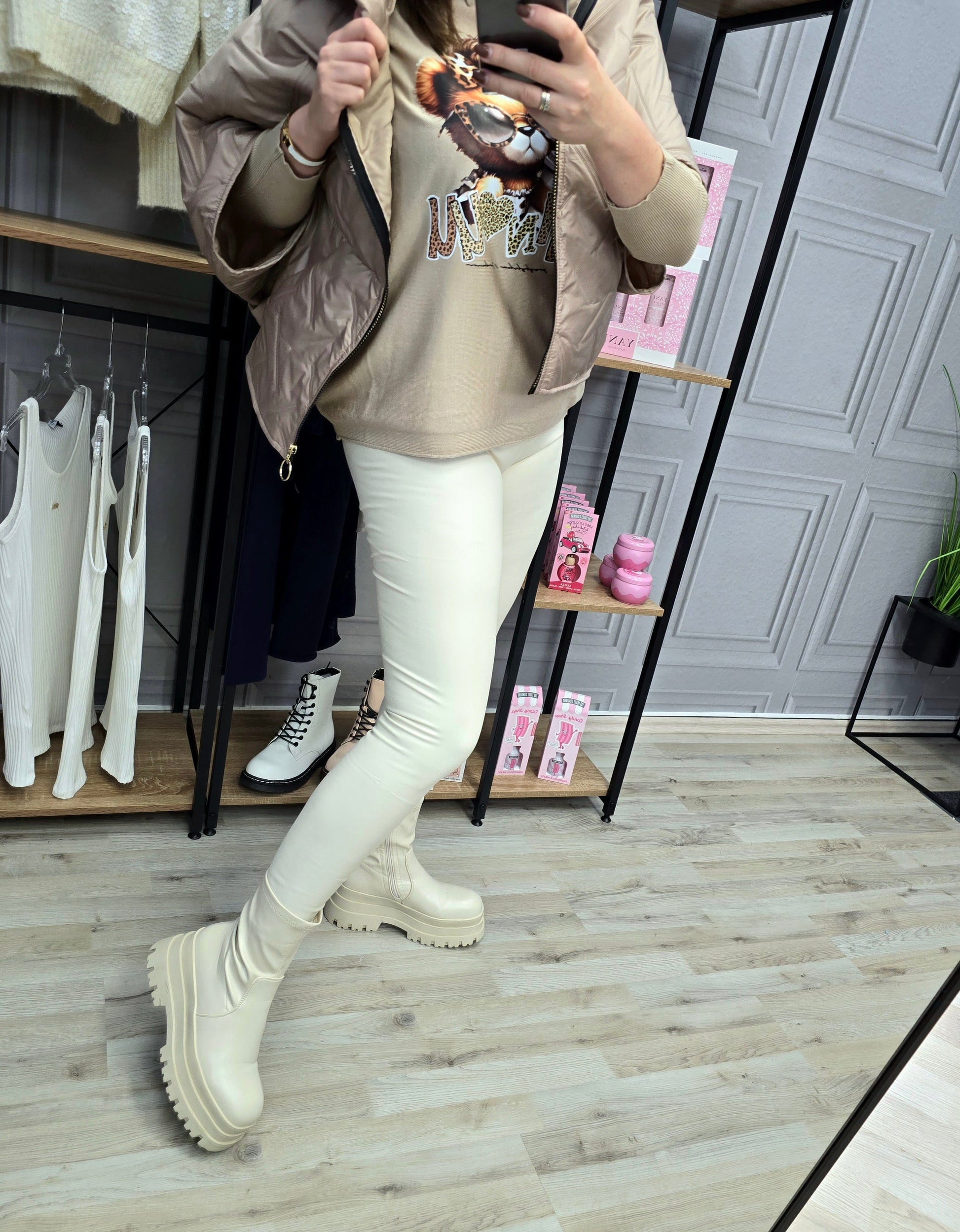 Eco Leggins Hose Creme Ramoneska