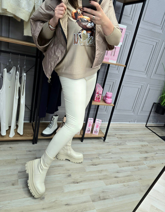 Eco Leggins Hose Creme Ramoneska