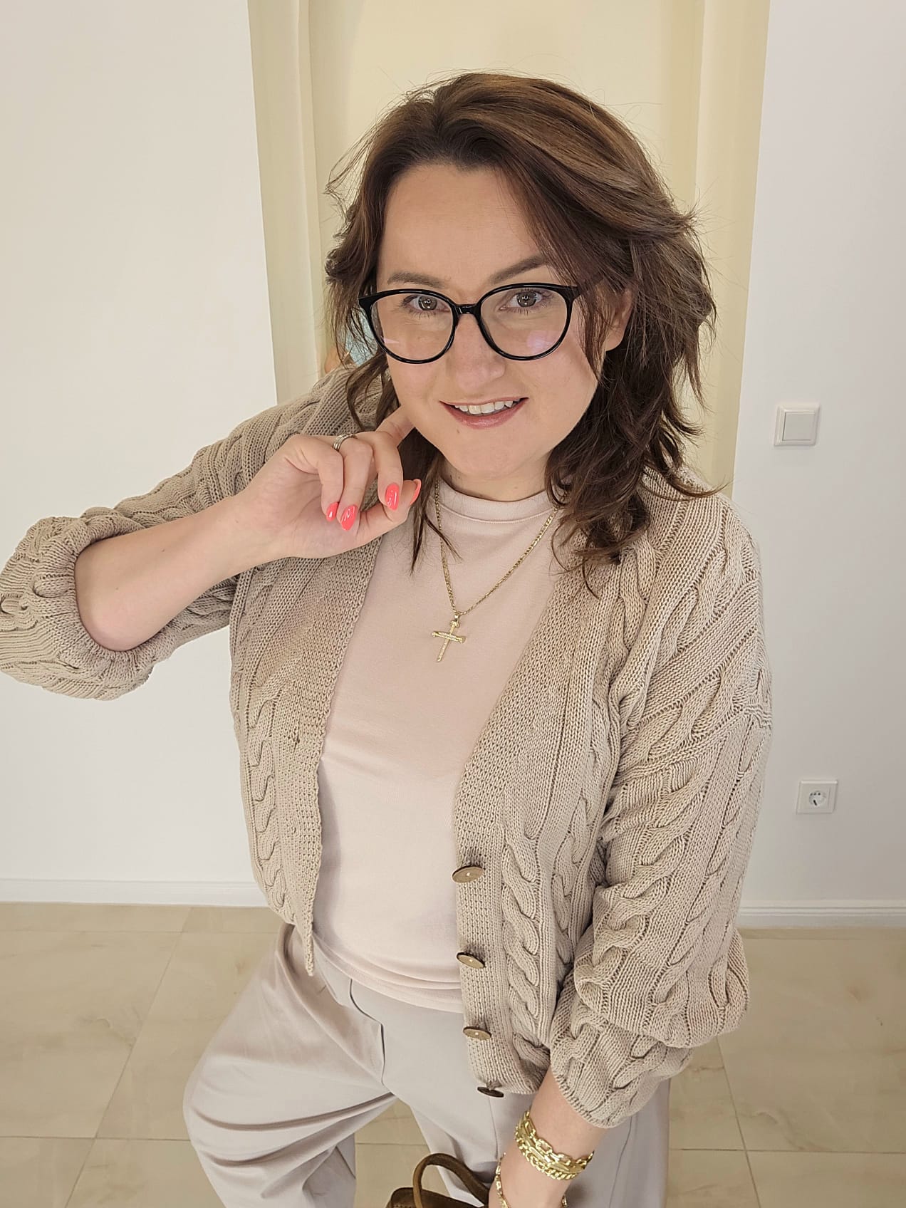 Cardigan Monako beige Pulli Ramoneska