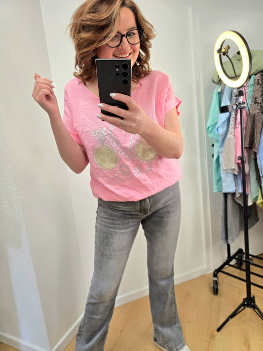 Bluse Fahrrad Rosa UNI Ramoneska