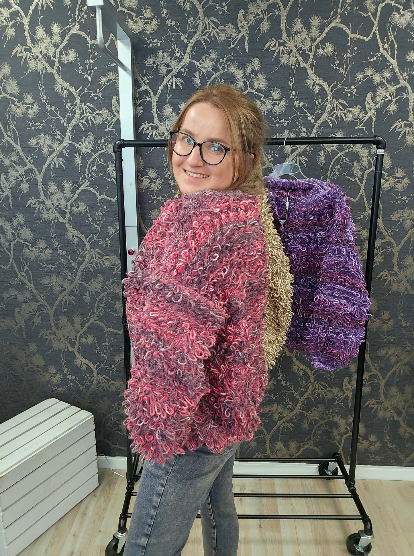 Cardigan Kaktus Multicolor Minouu Jacke coralle - grau Minouu