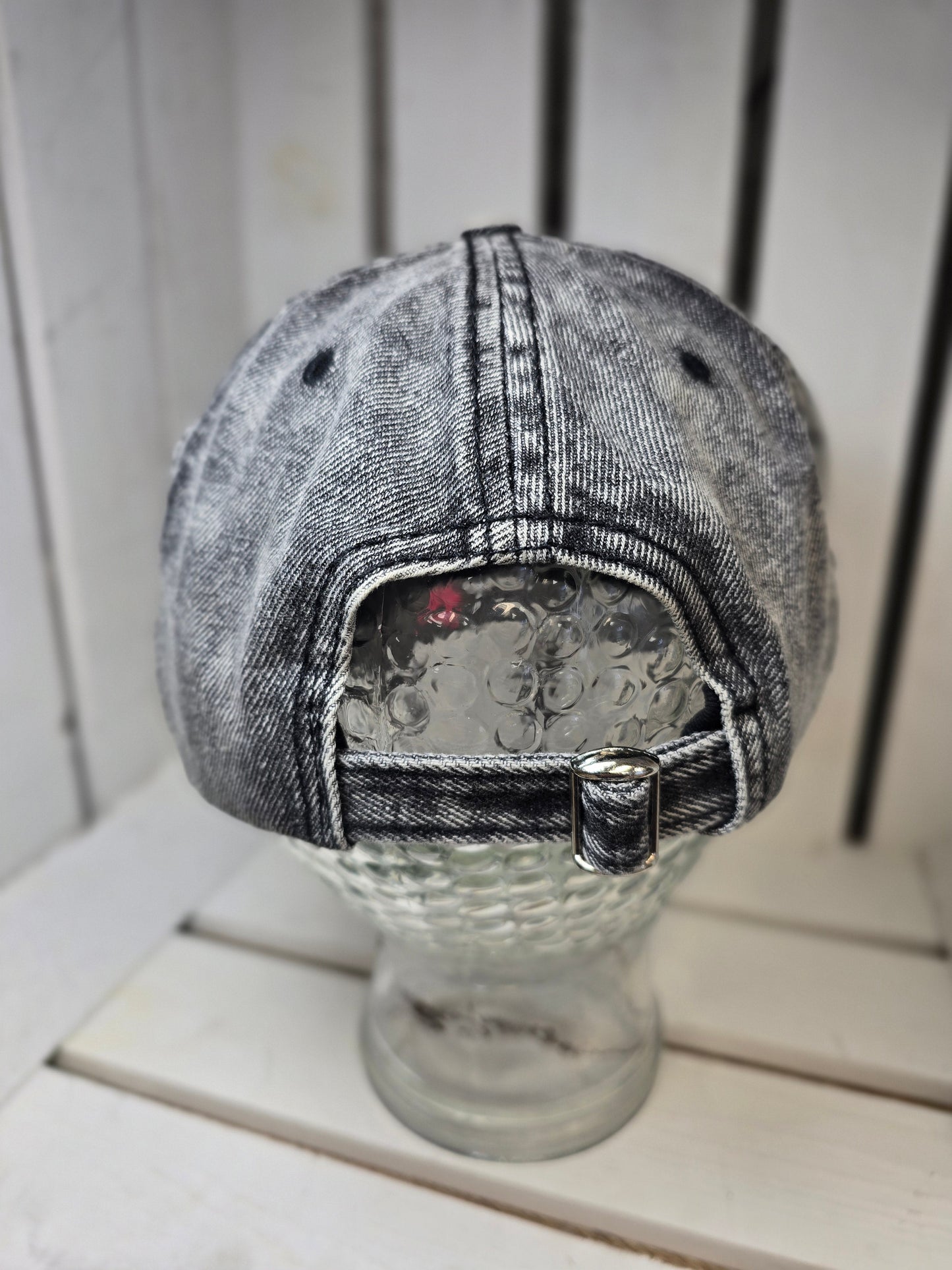 Jeans Cap Cappy Mütze grau Ramoneska
