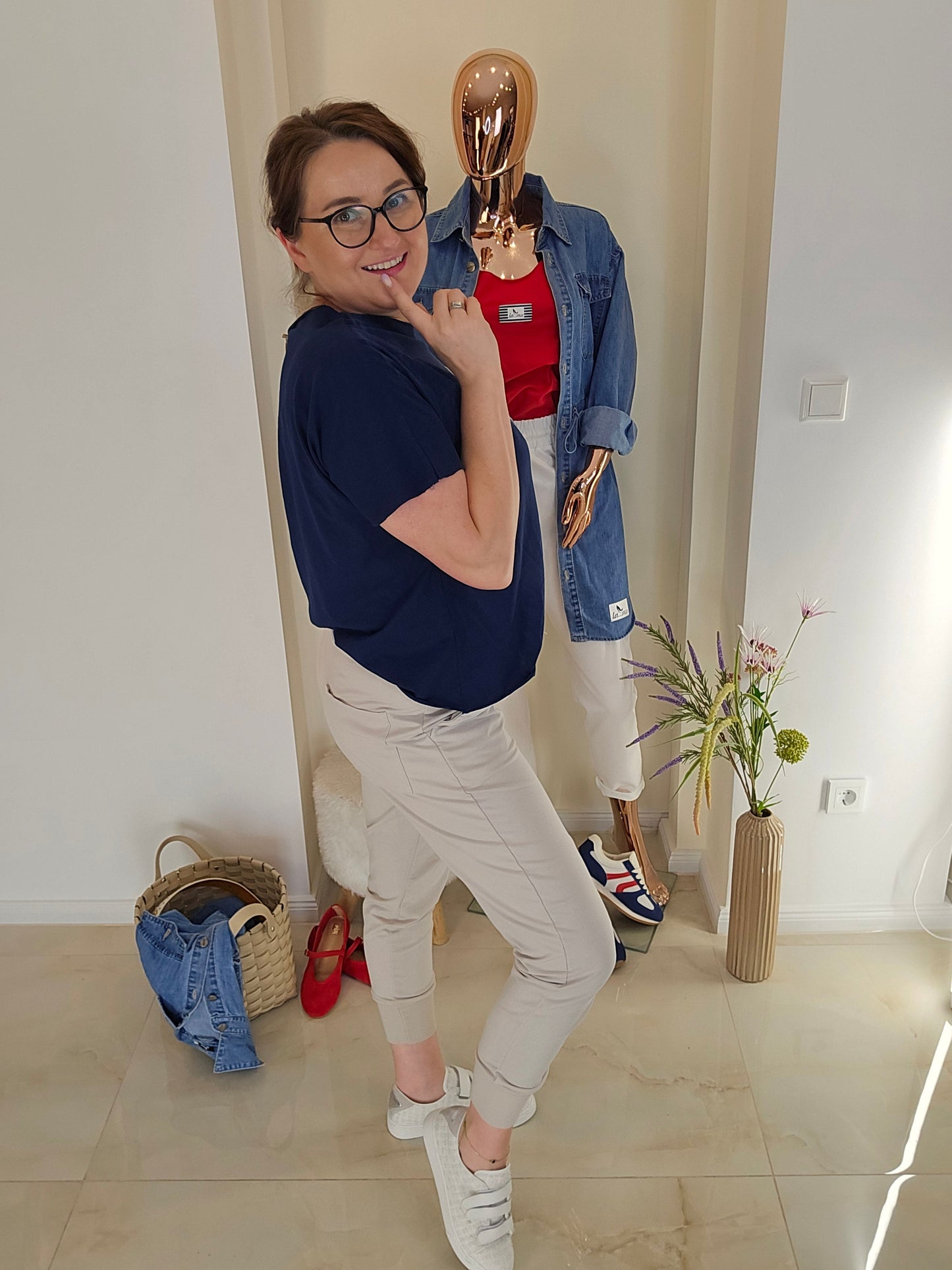 Jogger Hose beige Miss Ramoneska
