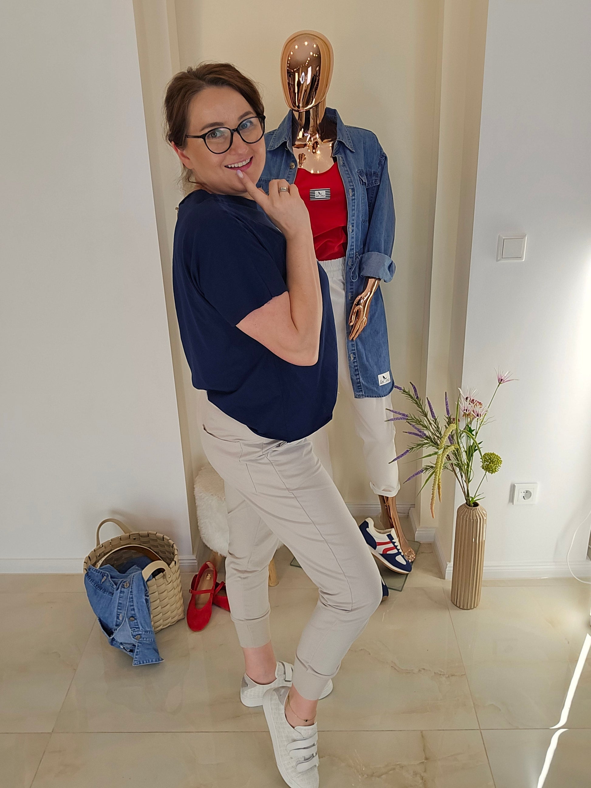 Jogger Hose beige Miss Ramoneska