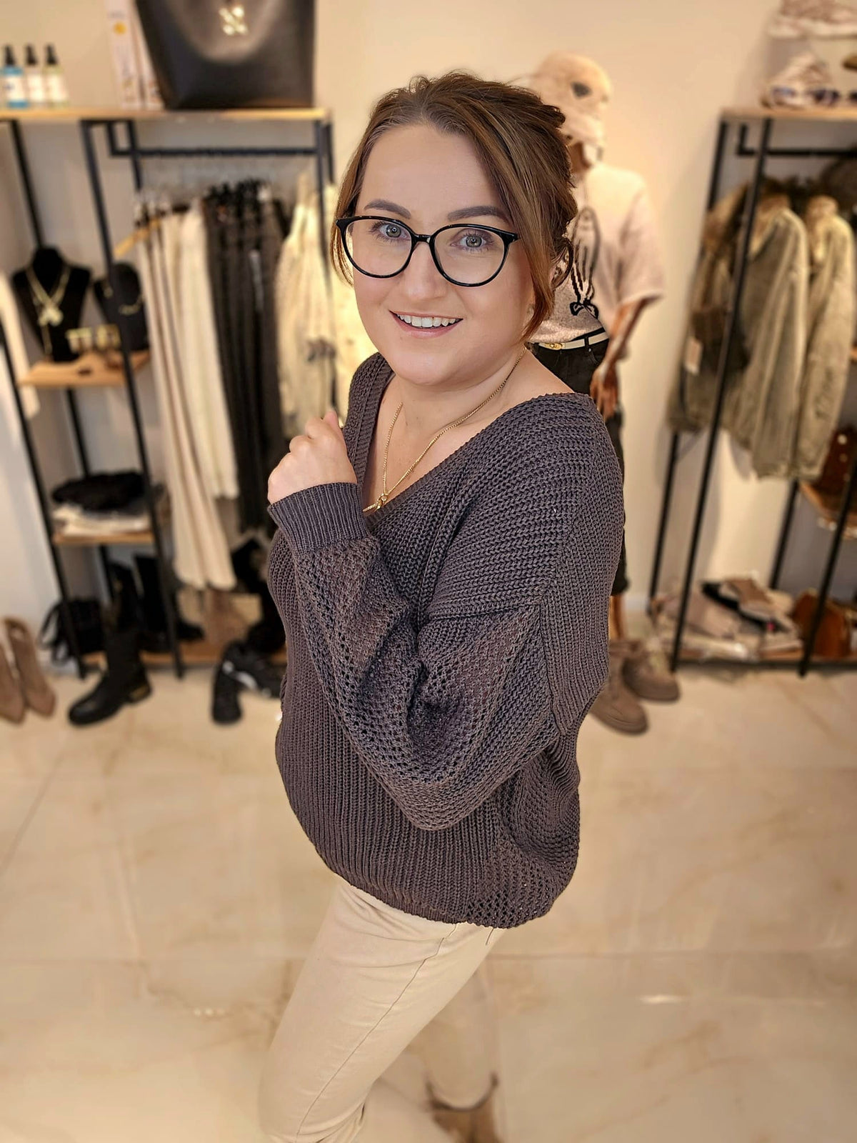 Pullover LIEBLINGSSTÜCK la..mu braun la..mu