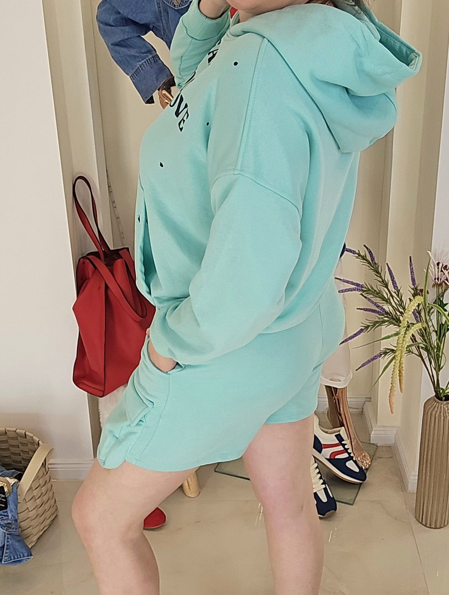Believe SET Miss Hoodie & Shorts türkis Miss City
