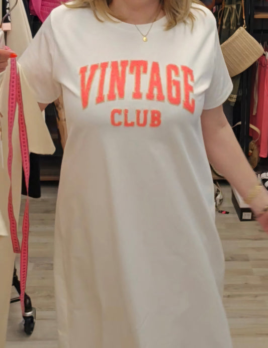 Vintage Club T-Shirt Kleid UNI Ramoneska