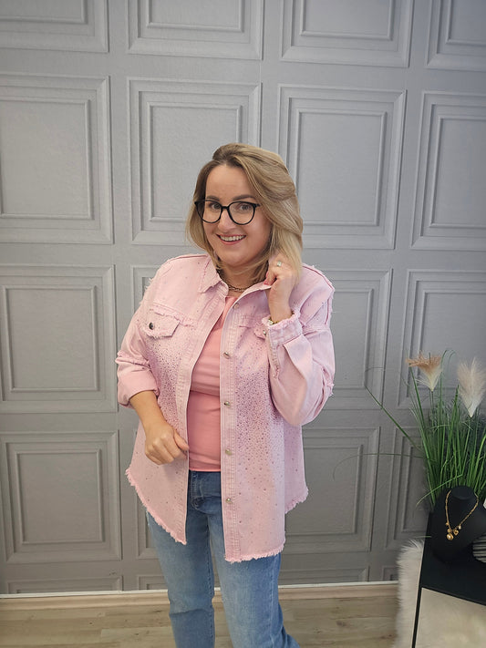 Jeans Jacke Strasssteine Ramoneska