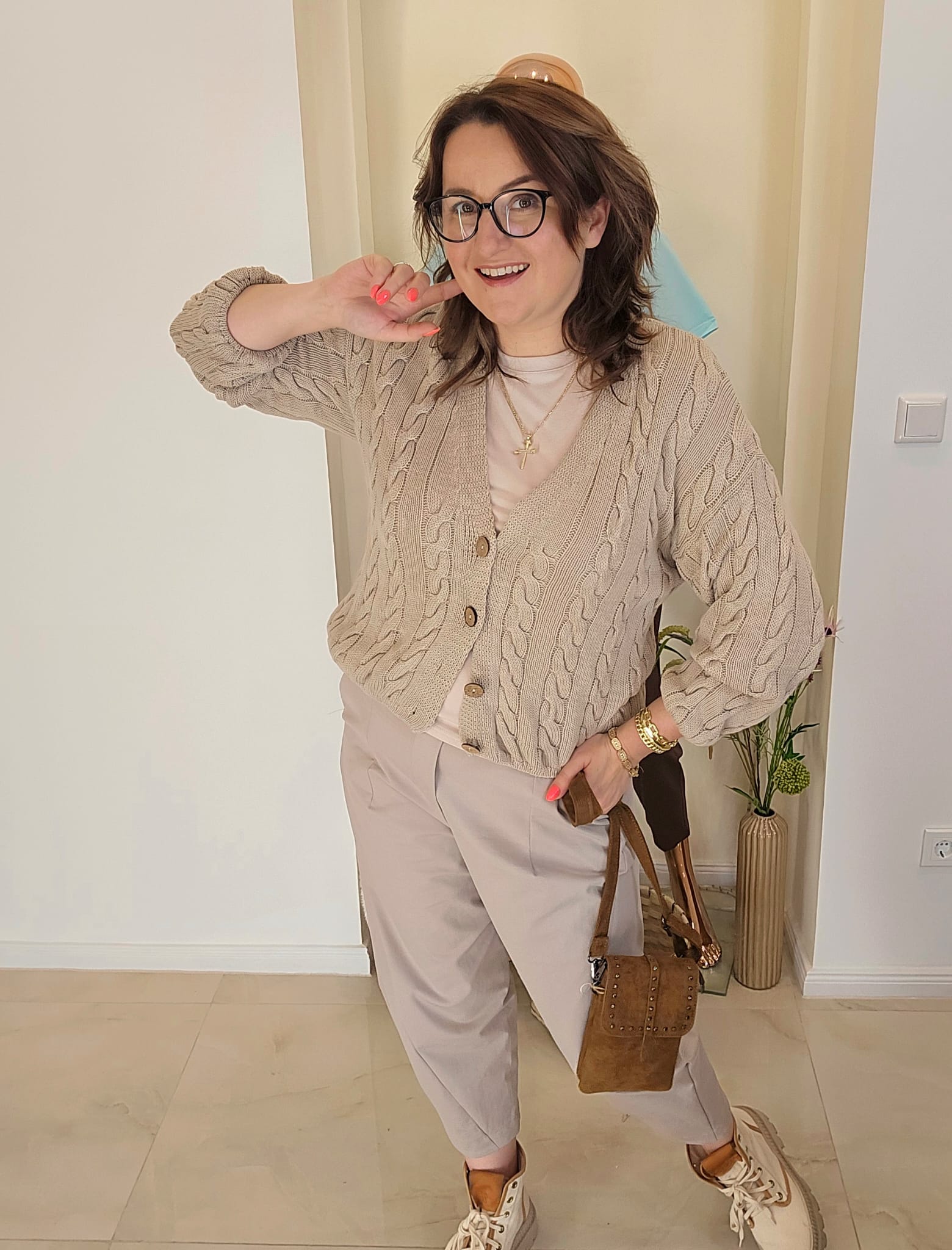 Cardigan Monako beige Pulli Ramoneska