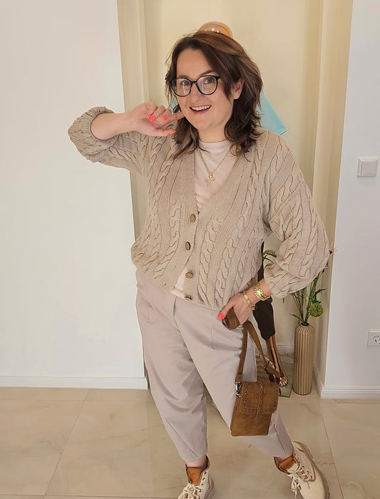 Cardigan Monako beige Pulli Ramoneska