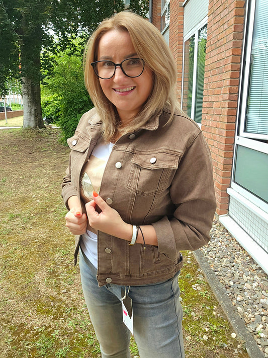 Jeans Jacke Cappuccino Ramoneska