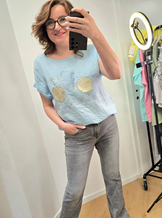 Bluse Fahhrad Baby Blau UNI Ramoneska