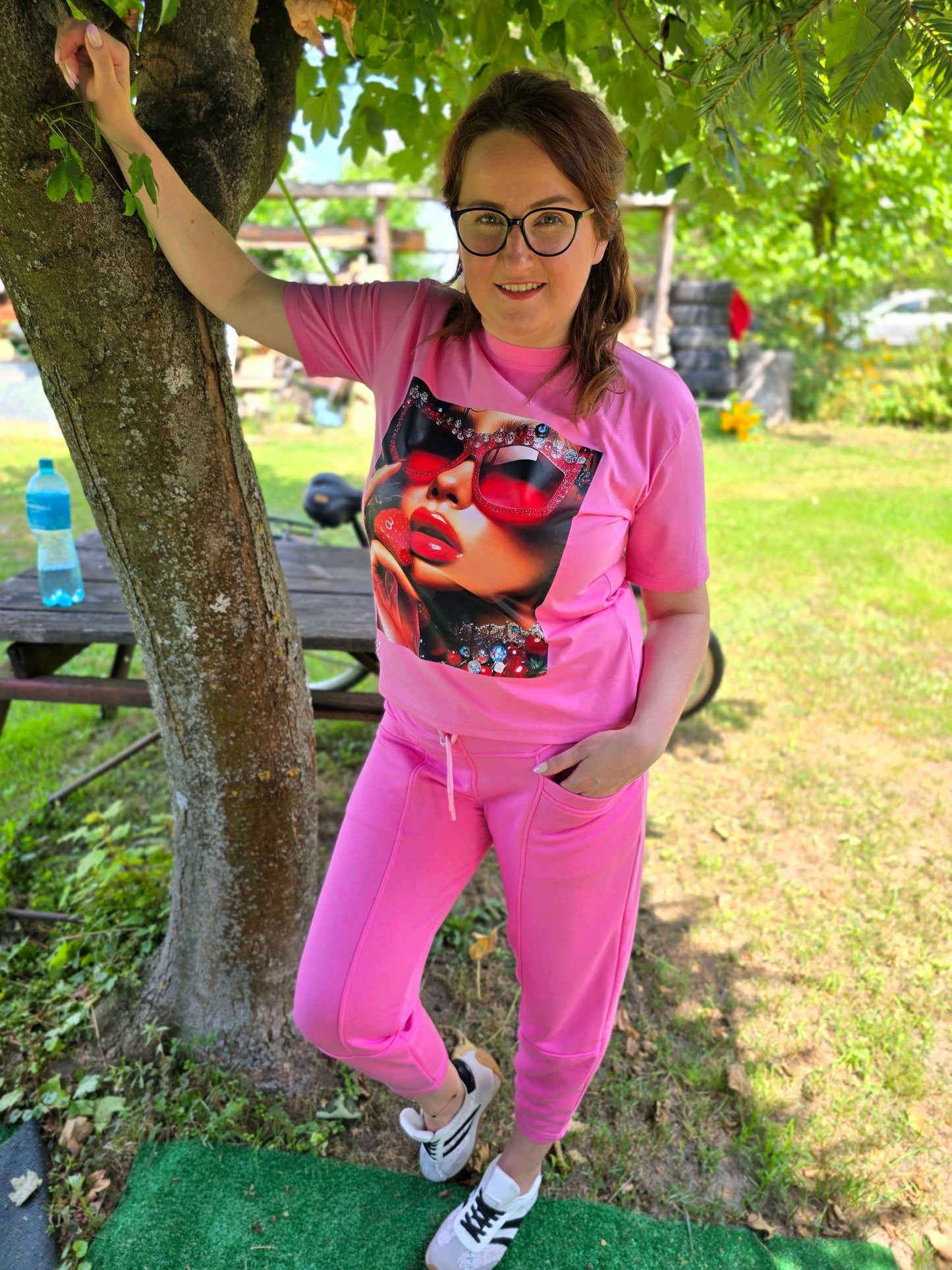 Kiss Me T-Shirt pink Miss City Ramoneska