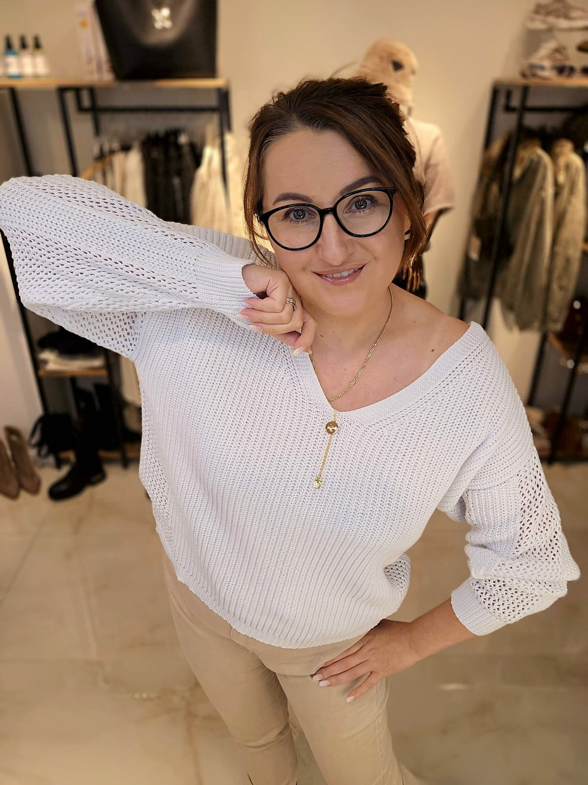 Pullover LIEBLINGSSTÜCK la..mu weiß la..mu