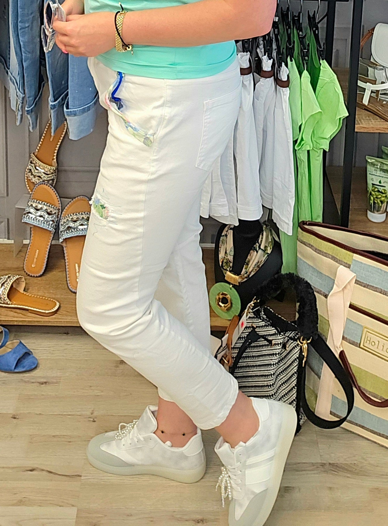Jeans Hose weiß Sexy Woman Sexy Woman