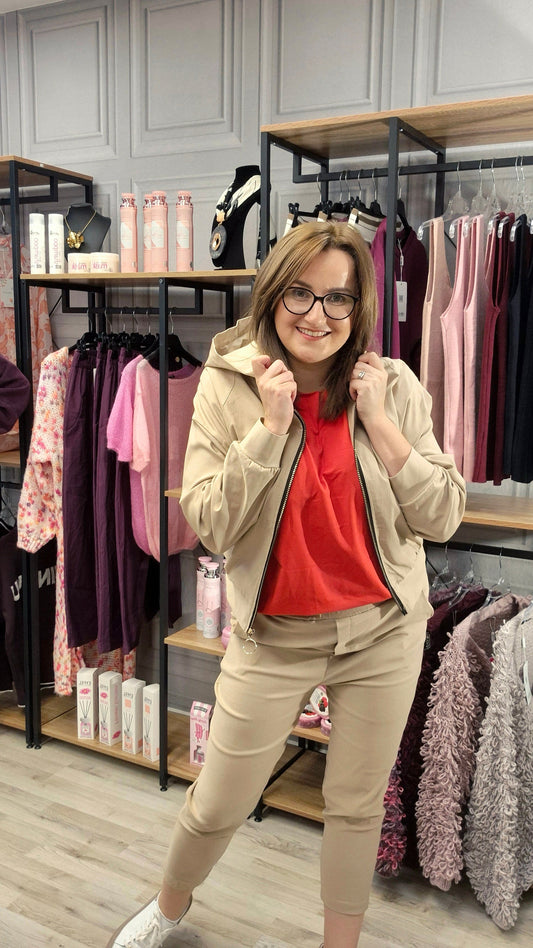 Anzug Jacke und Hose von Minouu beige - Aga Minouu