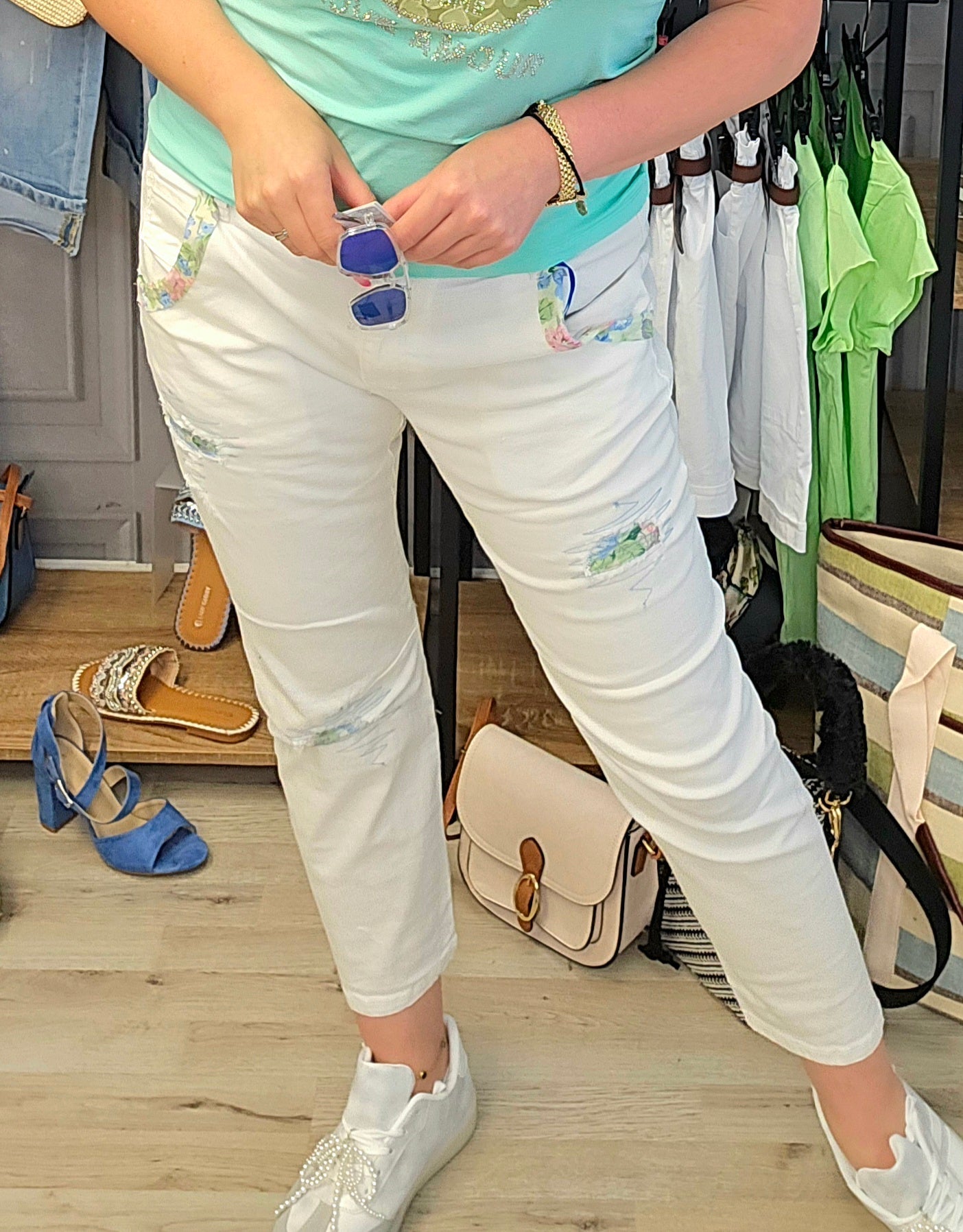 Jeans Hose weiß Sexy Woman Sexy Woman