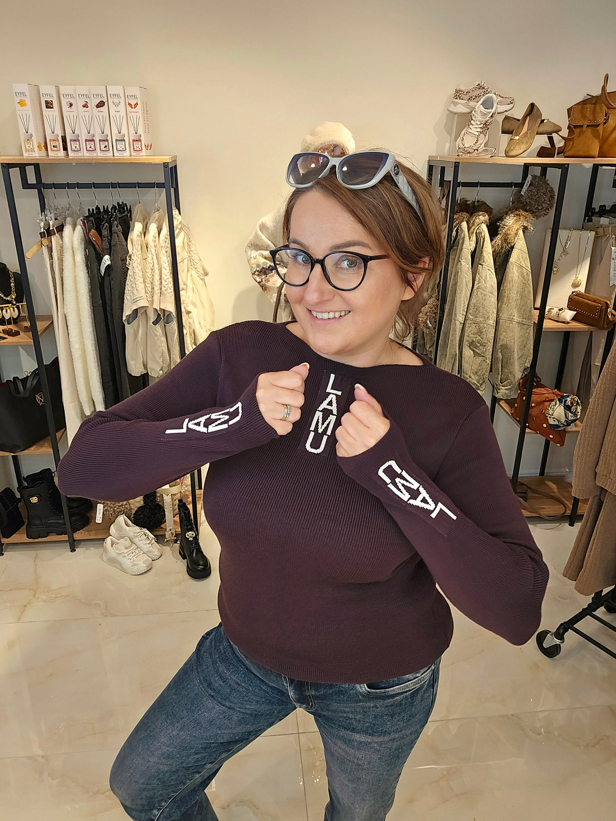 Basic Pullover la..mu braun la..mu