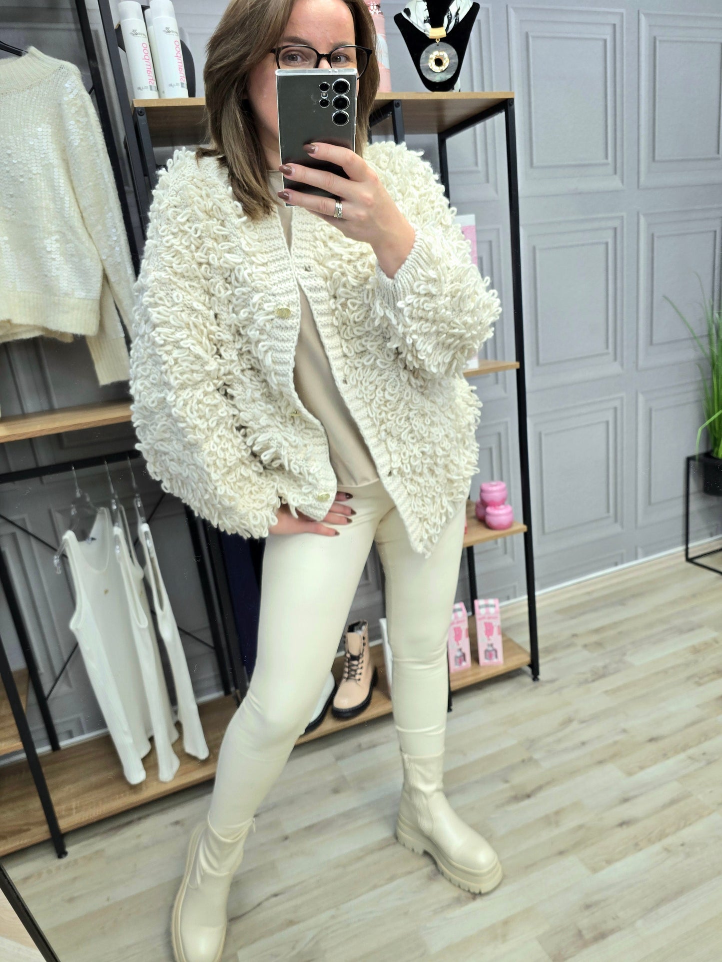 Cardigan Kaktus Minouu Jacke creme Minouu