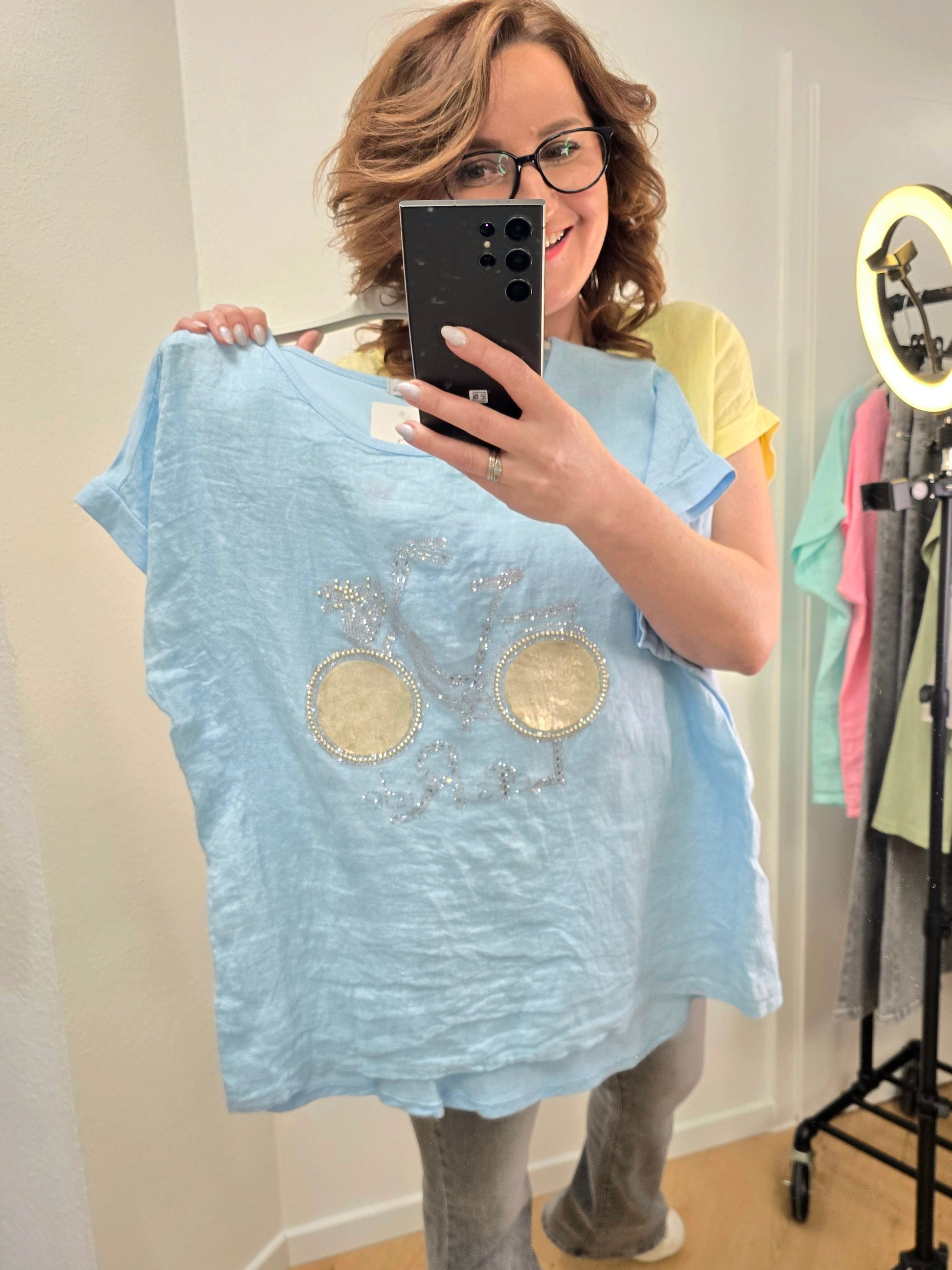 Bluse Fahhrad Baby Blau UNI Ramoneska