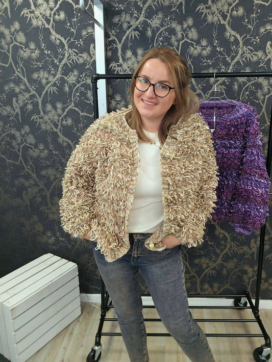 Cardigan Kaktus Multicolor Minouu Jacke beige Minouu
