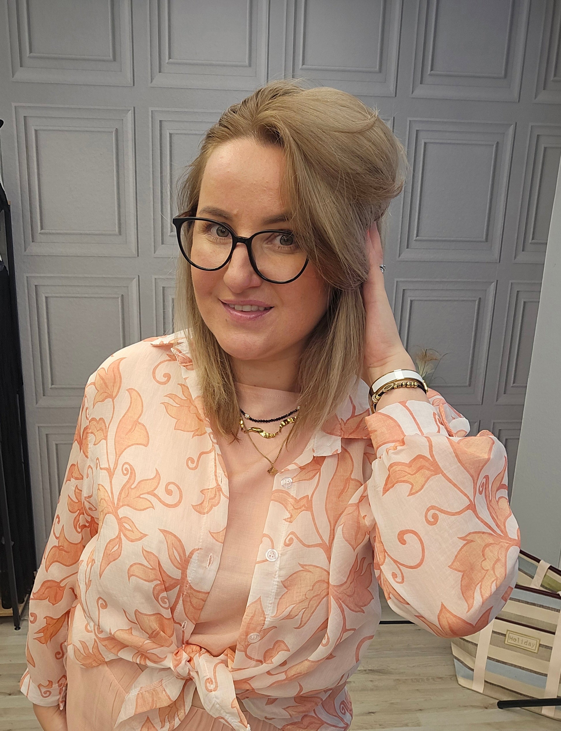Sommer Hemdbluse UNI Paris Ramoneska