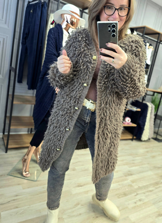 Cardigan Jacke LAMA von Minouu Midi Fango Minouu