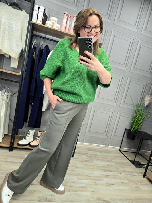 Hose Breite Beine Agnes khaki Minouu