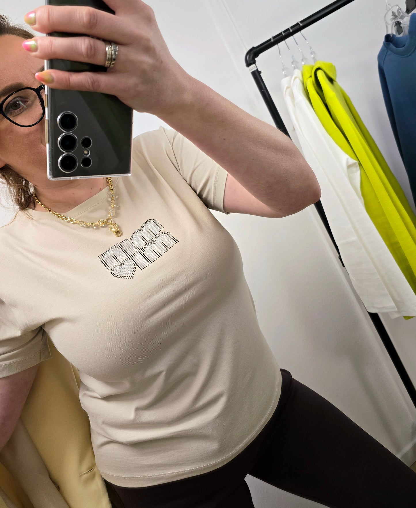 T-Shirt beige Love MIN Ramoneska