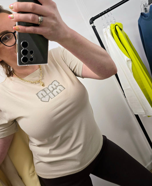 T-Shirt beige Love MIN Ramoneska