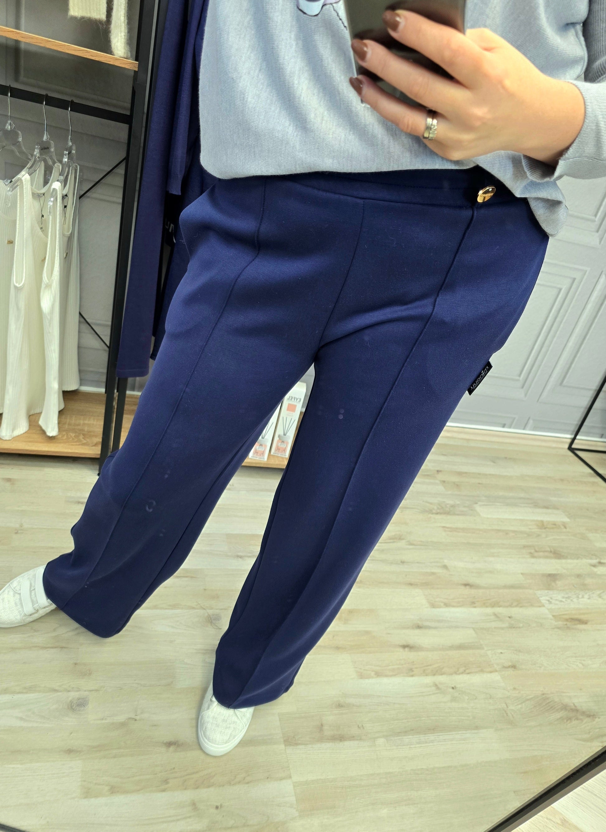 Hose Breite Beine Agnes dunkelblau Minouu