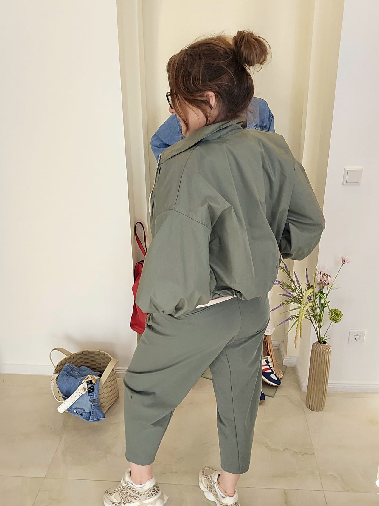 Kurzjacke Flow khaki Bomberjacke Ramoneska