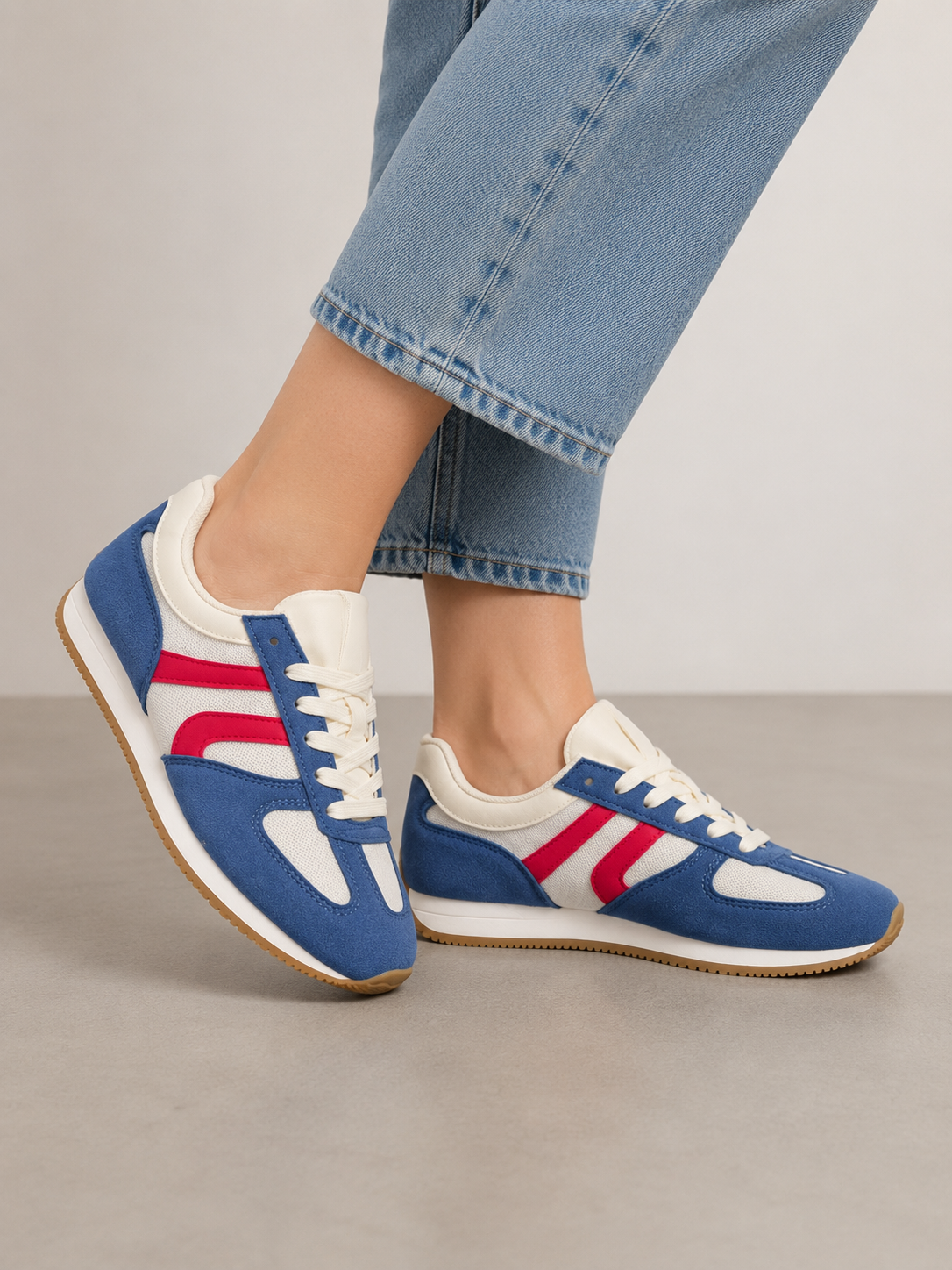 Sneaker Tomm blau - rot Sportschuhe Ramoneska