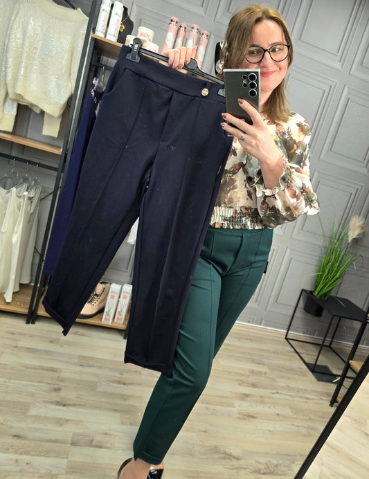 Zigaretten Hose mit Kante dunkelblau Minouu